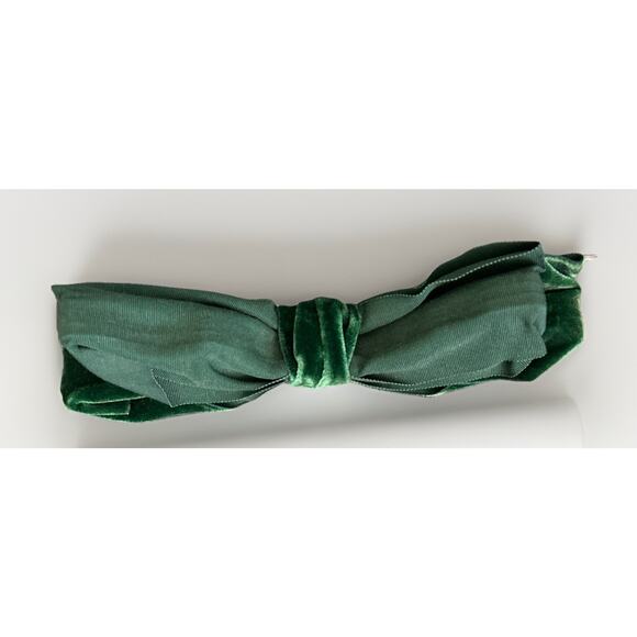 Vintage 1950s Bonwit Teller Therese Ahrens Velvet Hair Bow Comb Pair Retro 8.5”